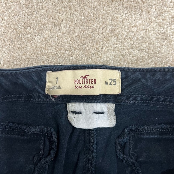 HOLLISTER LOW RISE COTTON CHINOS NAVY BLUE SIZE 25 - Picture 5 of 9